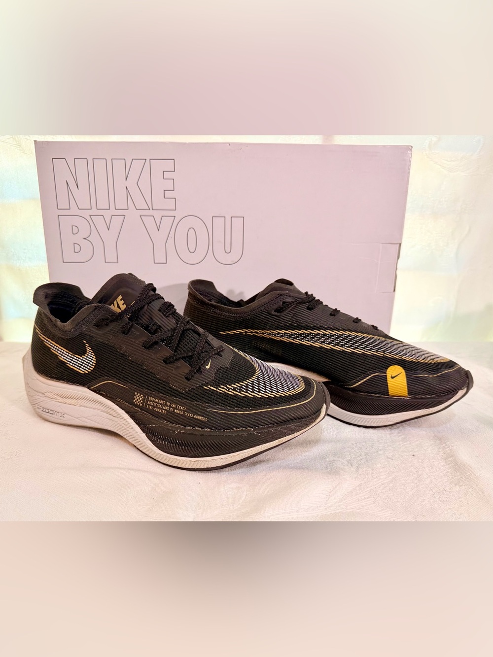 Nike Vaporfly 2 Black & Gold Women Race Running Shoe S0044